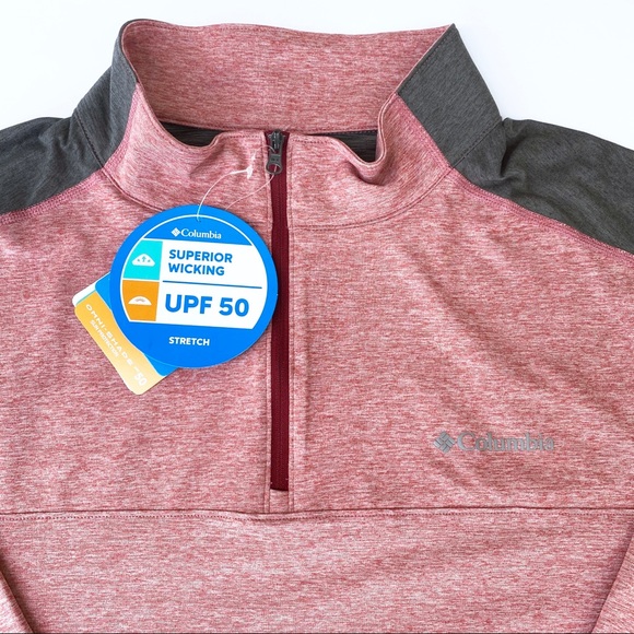 COLUMBIA Men's Omni-Shade 1/4 Zip pullover - Picture 3 of 3